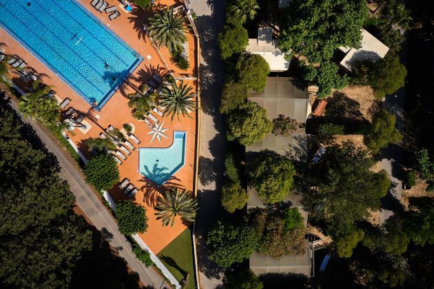 piscine vue aerienne